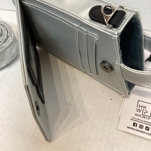 IHKWIP Call-Me-Later Cell Phone Crossbody with RFID Card Slots Silver A629776 - Picture 5 of 13